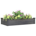 vidaXL Høybed med foring grå 120x60x25 cm heltre gran