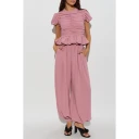 ROTATE Balloon Pleated Pants - Pink - 36