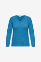 Only Carmakoma Pullover carGeena L/s V neck Knt Blå