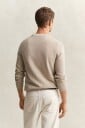 GANT Micro Textured Cotton C Neck   Beige   XXXL