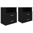 vidaXL Nattbord 2 stk svart 50x32x60 cm