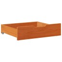  Sengeskuffer 2 stk voksbrun 75x55x16 cm heltre furu 850934