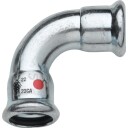 76 mm TURBO stålbøy 90G. erme/erme