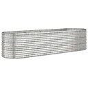 vidaXL Høybed galvanisert stål 296x80x68 cm sølv