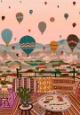 Balloons Over Rooftop Dinner Plakat / 30x40
