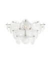 Loire Tiered Flush Mount Polished Nickel/White Glass L