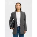 Selected Slfrita Ls Relaxed Blazer Dgm Noos - Grey - 42