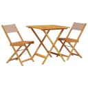  Bistrosett 3 deler gråbrun stoff og heltre 3281870