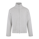 Pierre Cardigan Light grey L Teddy knit zip cardigan