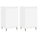 vidaXL Skjenker 2 stk hvit 40x35x70 cm konstruert tre