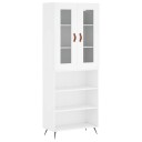 vidaXL Highboard hvit 69,5x34x180 cm konstruert tre 8720845481193