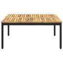 vidaXL Kaffebord Hvit og svart 100 x 100,5 x 45 cm Solid akasietre
