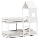  Køyeseng med tak hvit 80x200 cm heltre furu 8721102668937