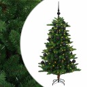 vidaXL Kunstig juletre med kuler 150 cm 150 LED-lys Varmhvit