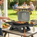Bærbar gassgrill – 3,3 kW sammenleggbar støpejernsrister