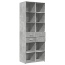  Highboard betonggrå 70x42,5x185 cm konstruert tre 8721102655548