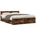  Sengeramme med hodegavl røkt eik 160x200 cm konstruert tre 8721102855566