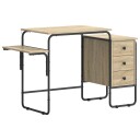 vidaXL Skrivebord med lagring Sonoma eik 120 x 50 x 75 cm