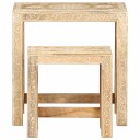  Håndmalt sidebordsett 2 stk heltre mango 8719883792293