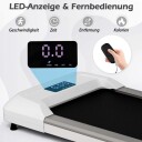 2 i 1 tredemølle under skrivebordet gåpute med LED-skjerm 122 x 53 x 15 cm Grå