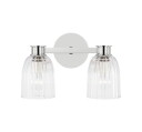 Visual Comfort Asalea Double Sconce Polished Nickel