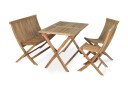 Brafab Turin spisegruppe Teak 2 setersofa 2 klappstoler & bord 120x70 cm