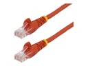 StarTech 0.5m Red Cat5e / Cat 5 Snagless Ethernet Patch Cable 0.5 m - koblingskabel - 50 cm - rød