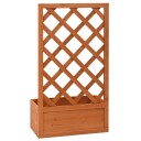 vidaXL Blomsterkasse med espalier oransje 50x25x90 cm heltre gran