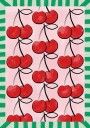 Red Cherries on a Pink Poster Plakat / 50x70cm