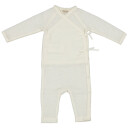 MarMar Rula newborn onesie wool pointelle – natural   74