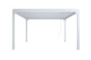 Pergola Åpningsbare lameller 3x4 m Hvit