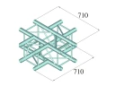 Alutruss Quadlock 6082c-41 4-Way Cross Piece