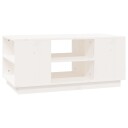 vidaXL Salongbord hvit 90x49x40,5 cm heltre furu