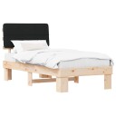  Sengeramme med Polstret Hodegjerde Svart 90 x 190 cm
