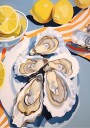 Fresh Oysters & Lemons Seaside Lunch Plakat Plakat / 21x30cm