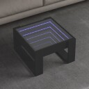  Salongbord med Infinity LED svart 50x53x30 cm 847624
