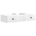 vidaXL Vegghengt Sidebord Høgglans hvit 87,5 x 34,5 x 17 cm
