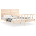 vidaXL Sengeramme med hodegavl 160x200 cm heltre 8720845983864