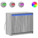  Skjenk med LED grå sonoma 72x34x61 cm konstruert tre 8721102967436