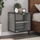 Veggmonterte nattbord 2 stk grå sonoma 40x31x39,5 cm 8721102838101