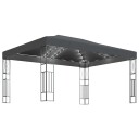 vidaXL Paviljong med LED-lysslynge 3x4 m antrasitt stoff