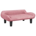 Vidaxl Hundeseng Rosa 70X40X24 cm Fløyel