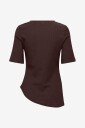 JDY   Topp jdyDebbie S/S Asymmetrical Jrs   Brun