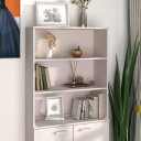 vidaXL Skjenketopp HAMAR hvit 85x35x100 cm heltre furu