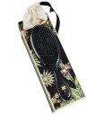 Fan Palm Stardust Black w/Glitter Large Hair Brush