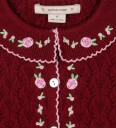 Konges Sløjd Cardigan   Strikk/Hullmønster   Rosier   Granateple   Konges Sløjd   3 år (98)   Cardigan Bordeaux Rød
