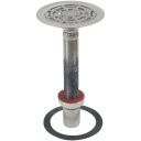 Innsats for rund avløpsrist i støpejern 130 x 130 mm utløp 50 mm