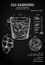 Old Fashioned Cocktail Patent Plakat / 40x50