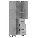  Highboard betonggrå 69,5x34x180 cm konstruert tre