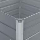 vidaXL Forhøyet plantekasse 100x100x45 cm galvanisert stål grå